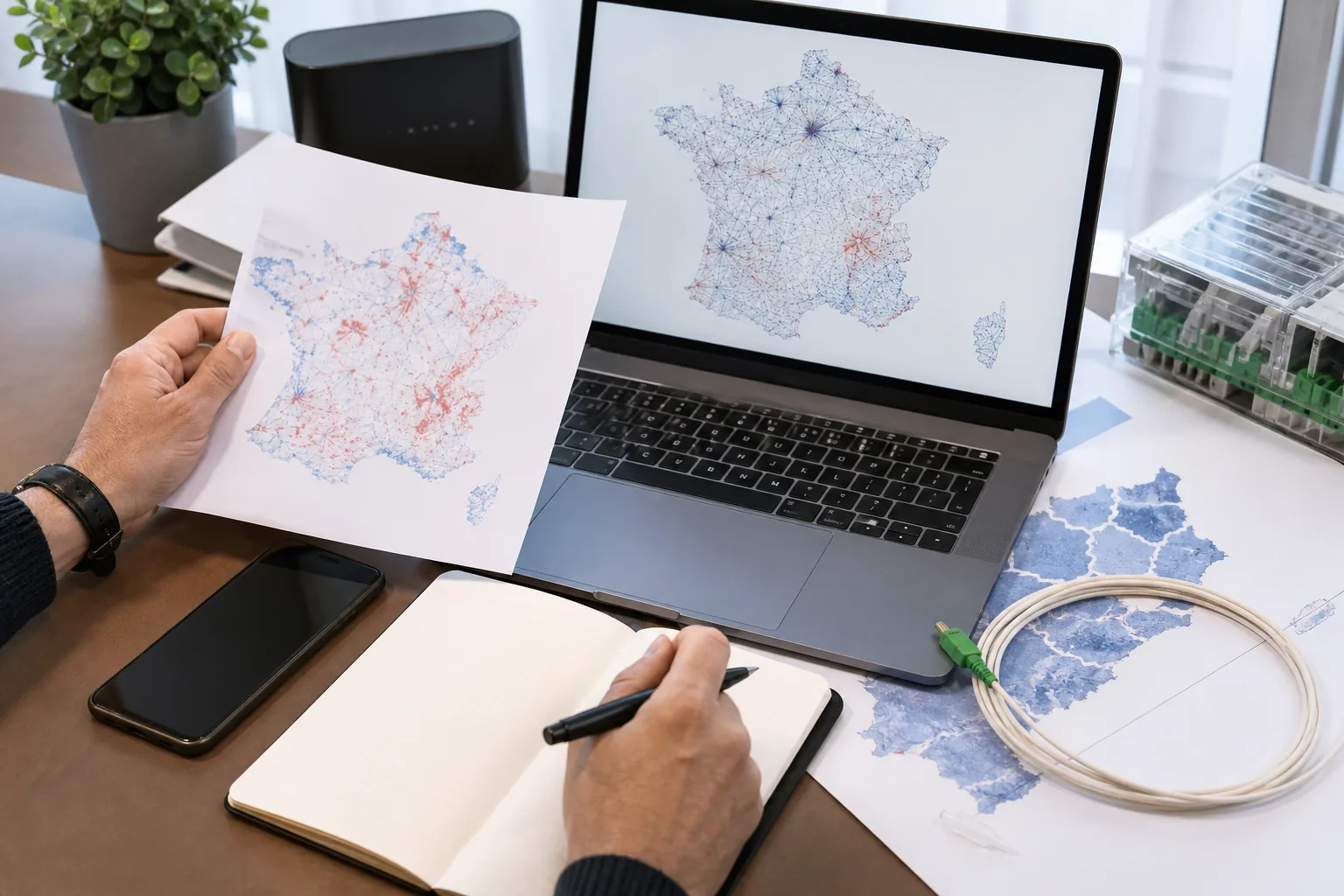 Vérification croisée de cartes et de sources télécoms en France