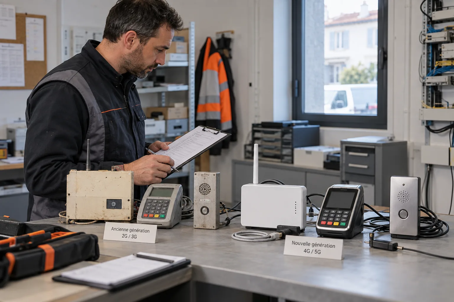 Responsable inventoriant des téléphones et boîtiers mobiles anciens avant leur migration